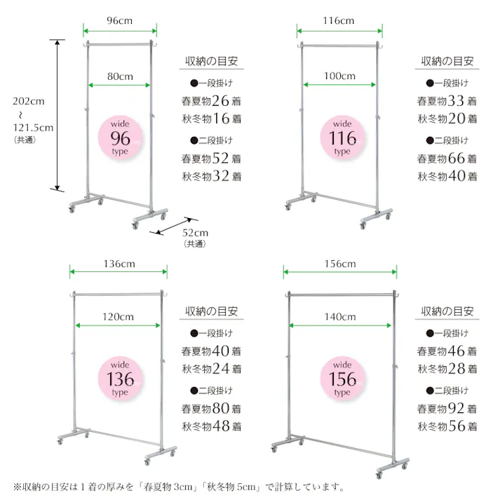 頑丈 ハンガーラック 幅116cm カスタム 耐荷重100kg 高さ200cm 丈夫 パイプハンガー 洋服掛け 2段ハンガー メタリック アイアン コートハンガー 陳列 衣類 掛け ハンガー 収納 伸縮 ハンガースタンド 川口工器 18978【MH-978】