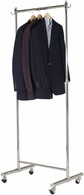 頑丈 ハンガーラック 幅76cm シングル 総耐荷重100kg シングルハンガー プロ仕様 コートハンガー 高さ伸縮 パイプハンガー コート掛け 洋服掛け 洋服ハンガー 収納 伸縮 業務用ハンガー 店舗 什器 展示  川口工器 19339【MKS-339】