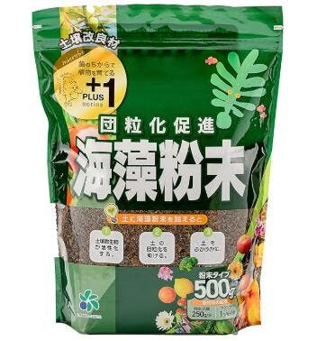 海藻粉末 500gx4袋 団粒化促進 土壌改良剤 アミノ酸 ミネラル補給 微生物活性資材 ホンダワラ 海藻 土にプラス1 [自然応用科学] ［ソラニワ］000236