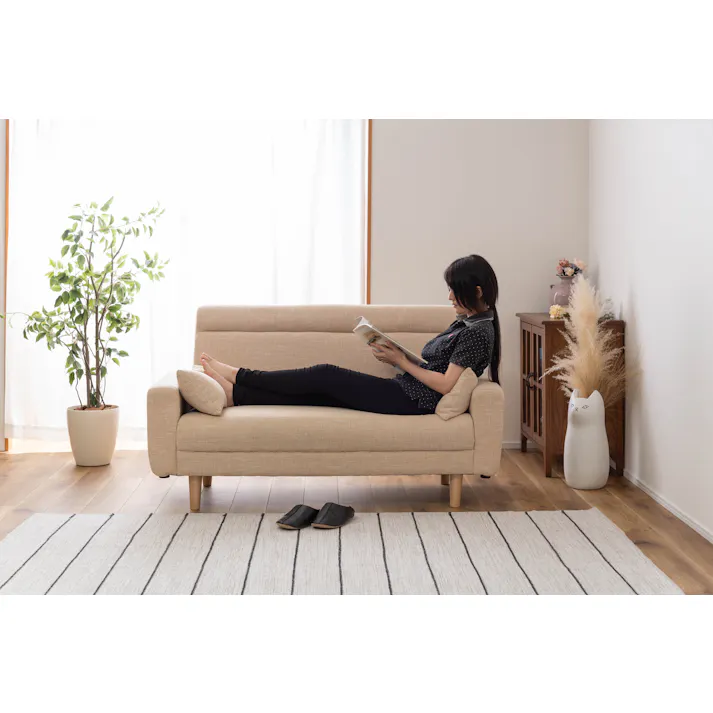 ノルム /色:ベージュ / 幅150×奥行78×高さ84×座面高42cm 組立式 【送料込み】