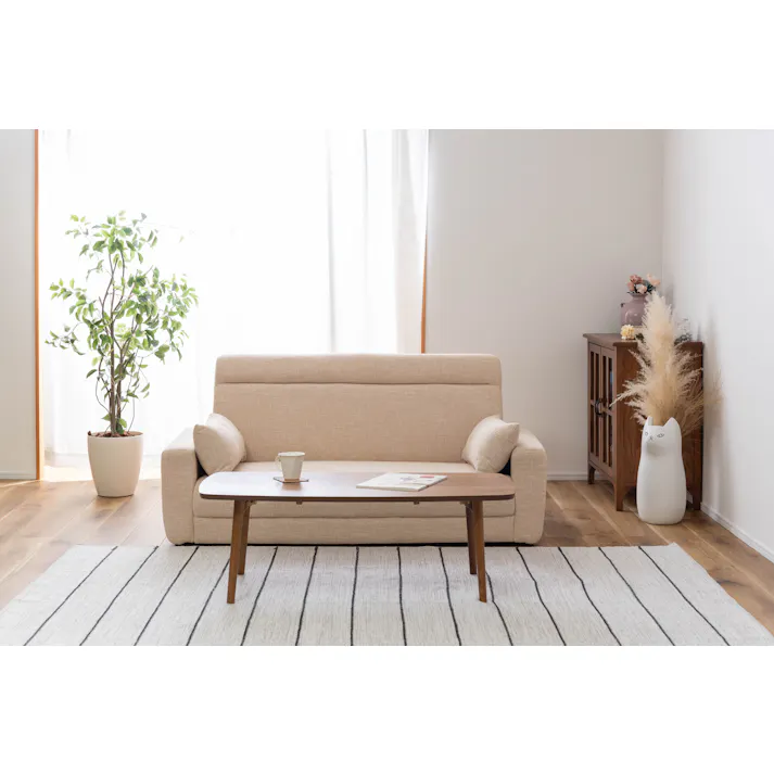 ノルム /色:ベージュ / 幅150×奥行78×高さ84×座面高42cm 組立式 【送料込み】