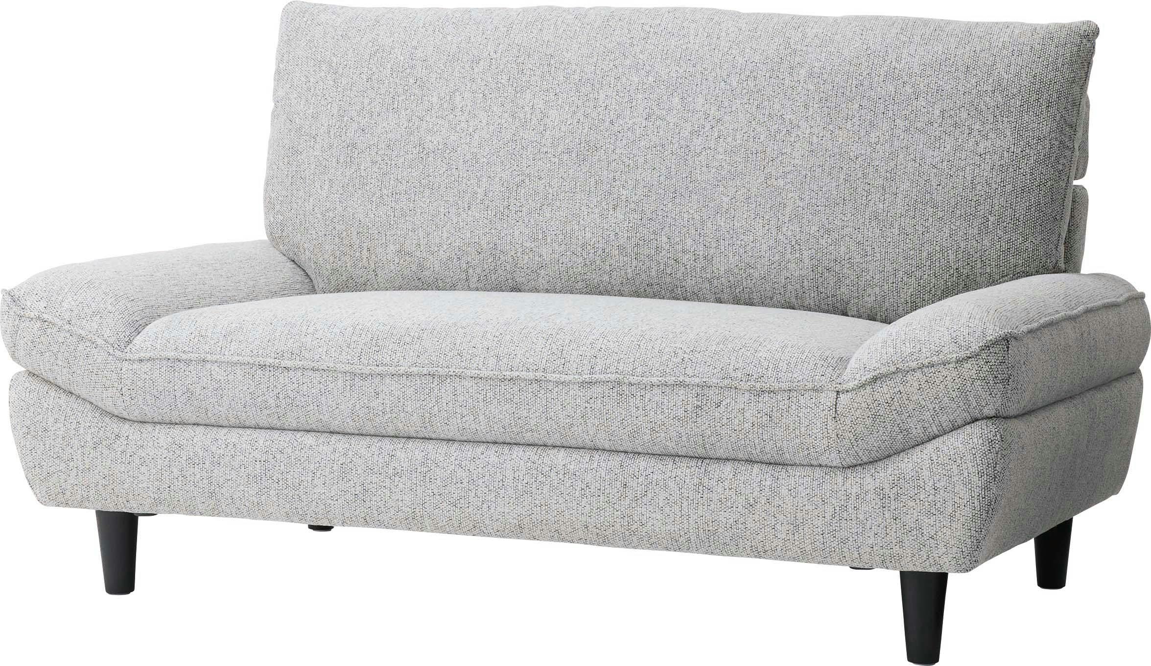 ソファ　／色：ライトグレー　／　幅134×奥行74.5×高さ77×座面高37cm　ねじ込み式 【送料込み】