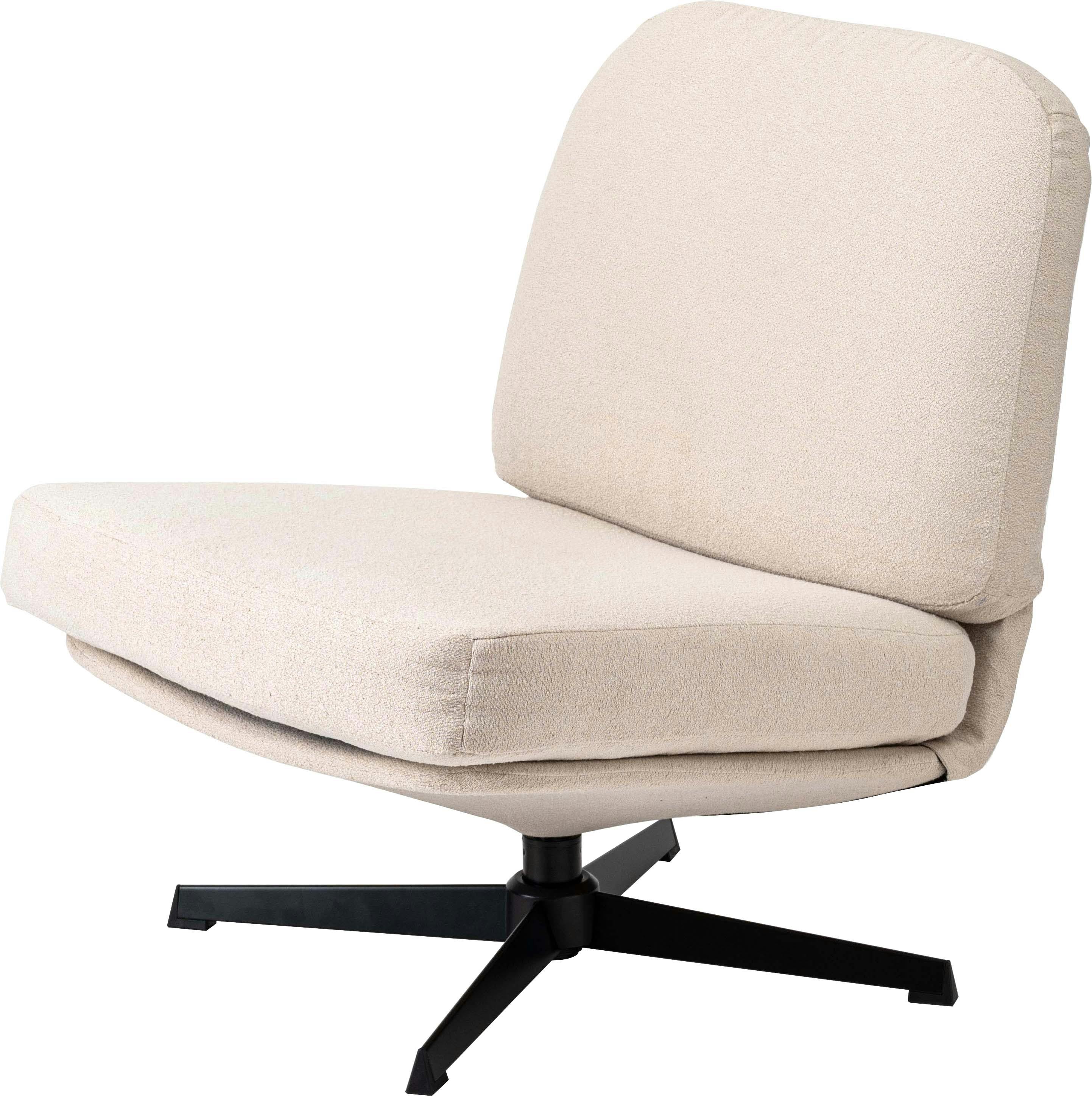 ラウンジチェア　／色：ベージュ　／　幅64×奥行82×高さ75×座面高38cm　組立式 【送料込み】