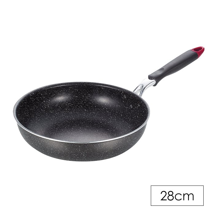 フライパン 28cm フッ素加工 焦げ付きにくい 炒め鍋 ガス火 IH対応 マーブルコート ふっ素加工 オール熱源対応