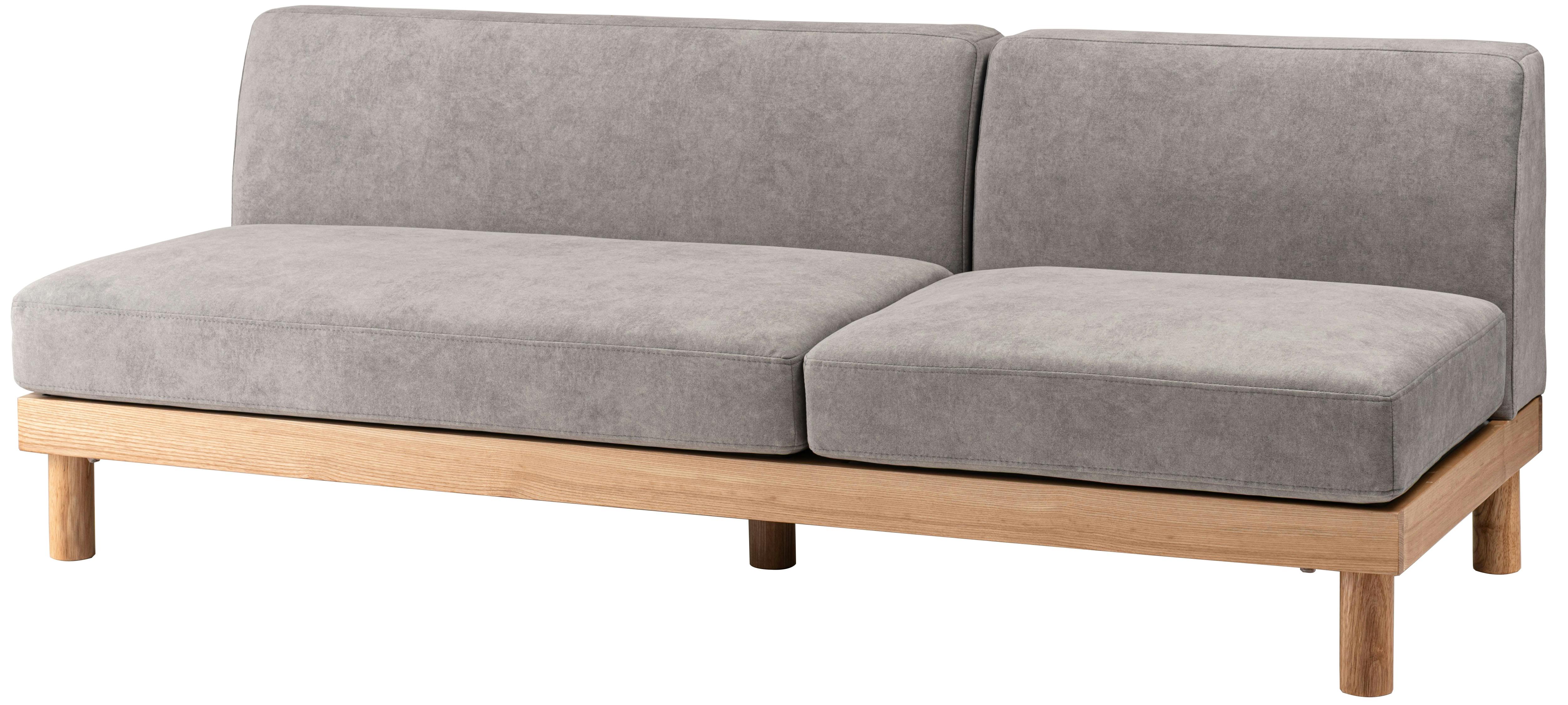 リベルタ　／色：ライトグレー　／　幅179×奥行72×高さ65×座面高37cm　組立式 【送料込み】