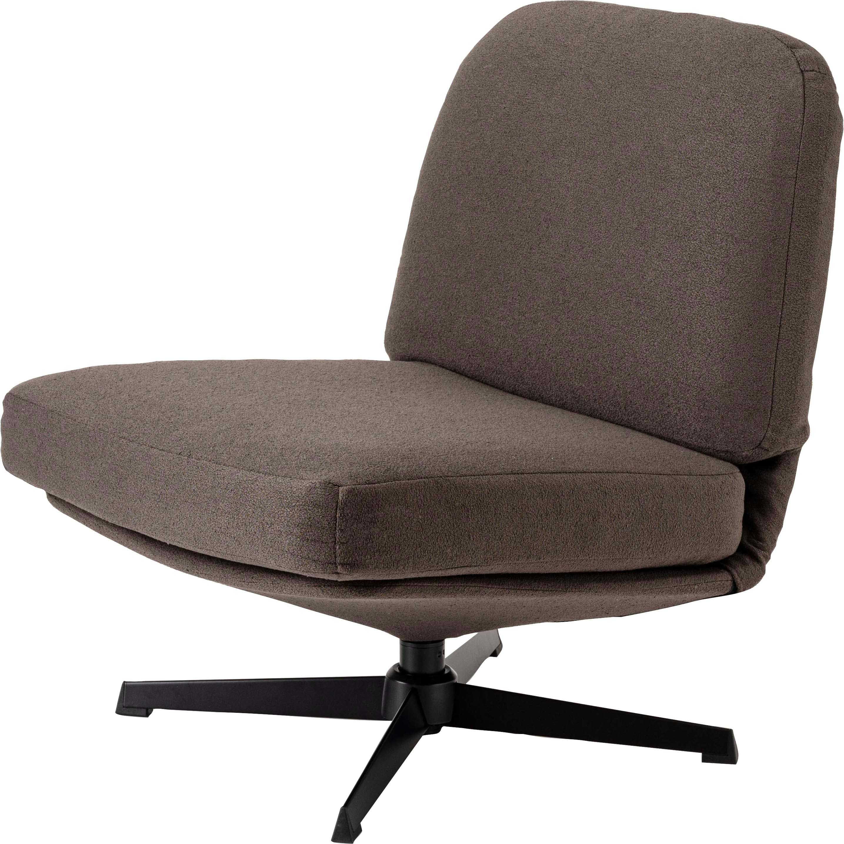 ラウンジチェア　／色：チャコールグレー　／　幅64×奥行82×高さ75×座面高38cm　組立式 【送料込み】