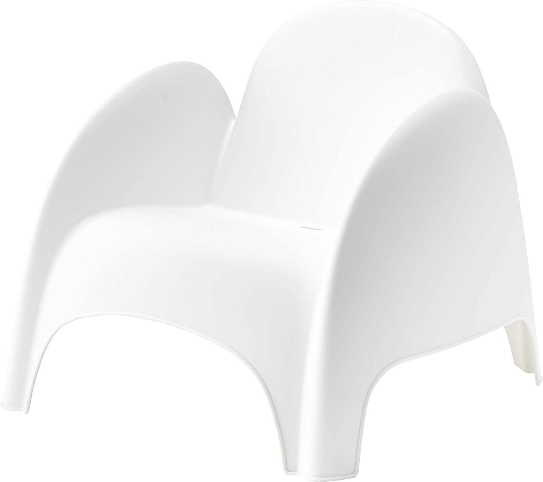 ラウンジチェア　／色：ホワイト　／　幅80×奥行81×高さ70.5×座面高37.5cm　完成品 【送料込み】