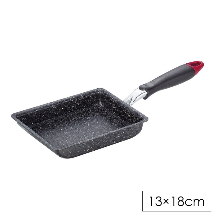 玉子焼き 卵焼き フライパン フッ素加工 焦げ付きにくい ガス火 IH対応 13×18cm マーブルコート ふっ素加工 オール熱源対応