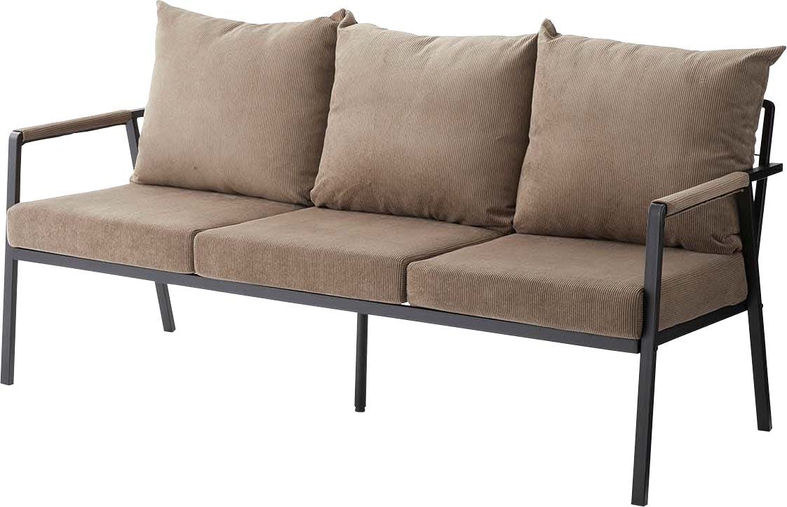 ソファ3P　／色：ベージュ　／　幅170.5×奥行71×高さ88×座面高44.5cm　組立式 【送料込み】