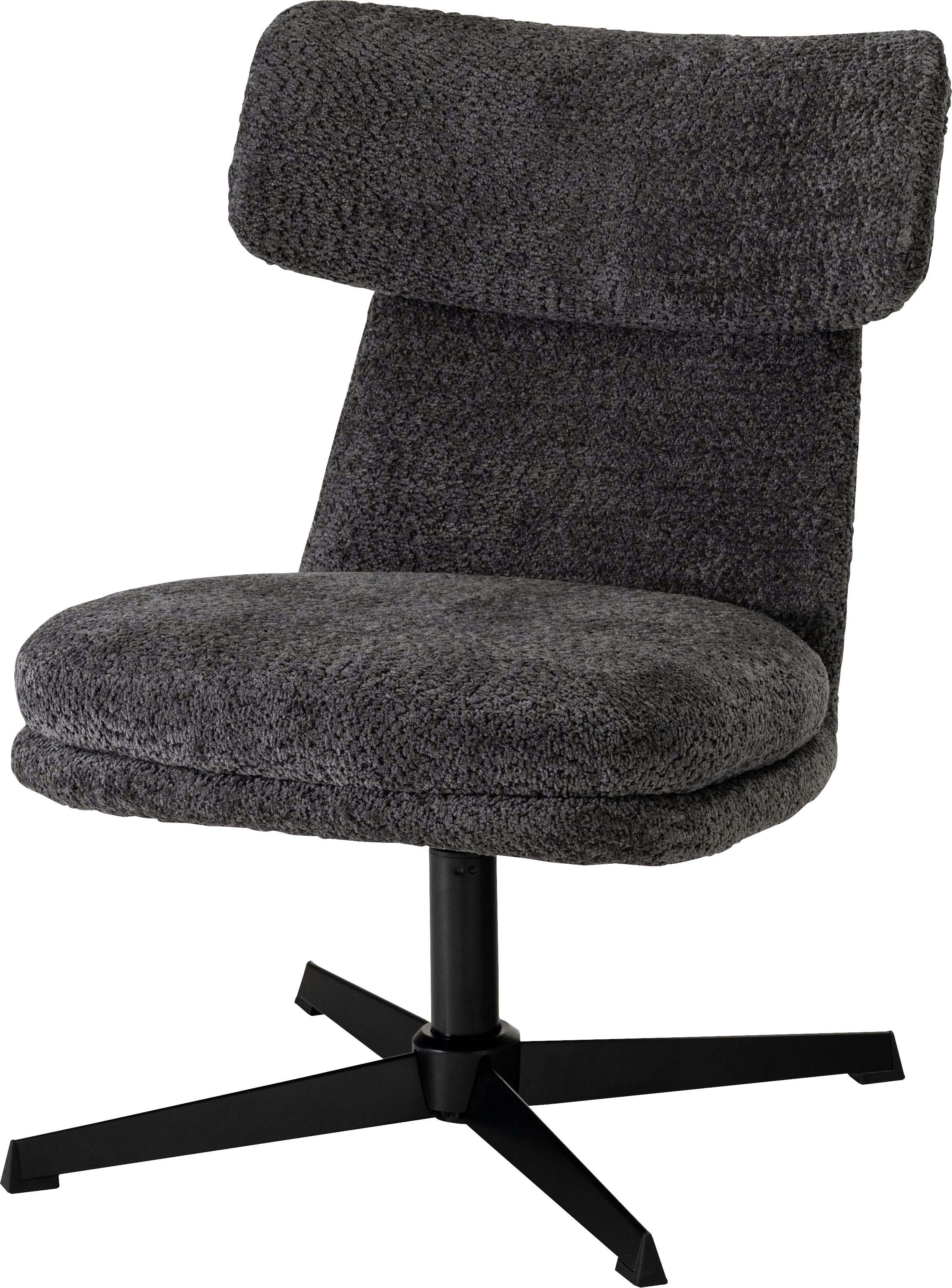 ラウンジチェア　／色：ダークグレー　／　幅55×奥行68×高さ80×座面高40cm　組立式 【送料込み】