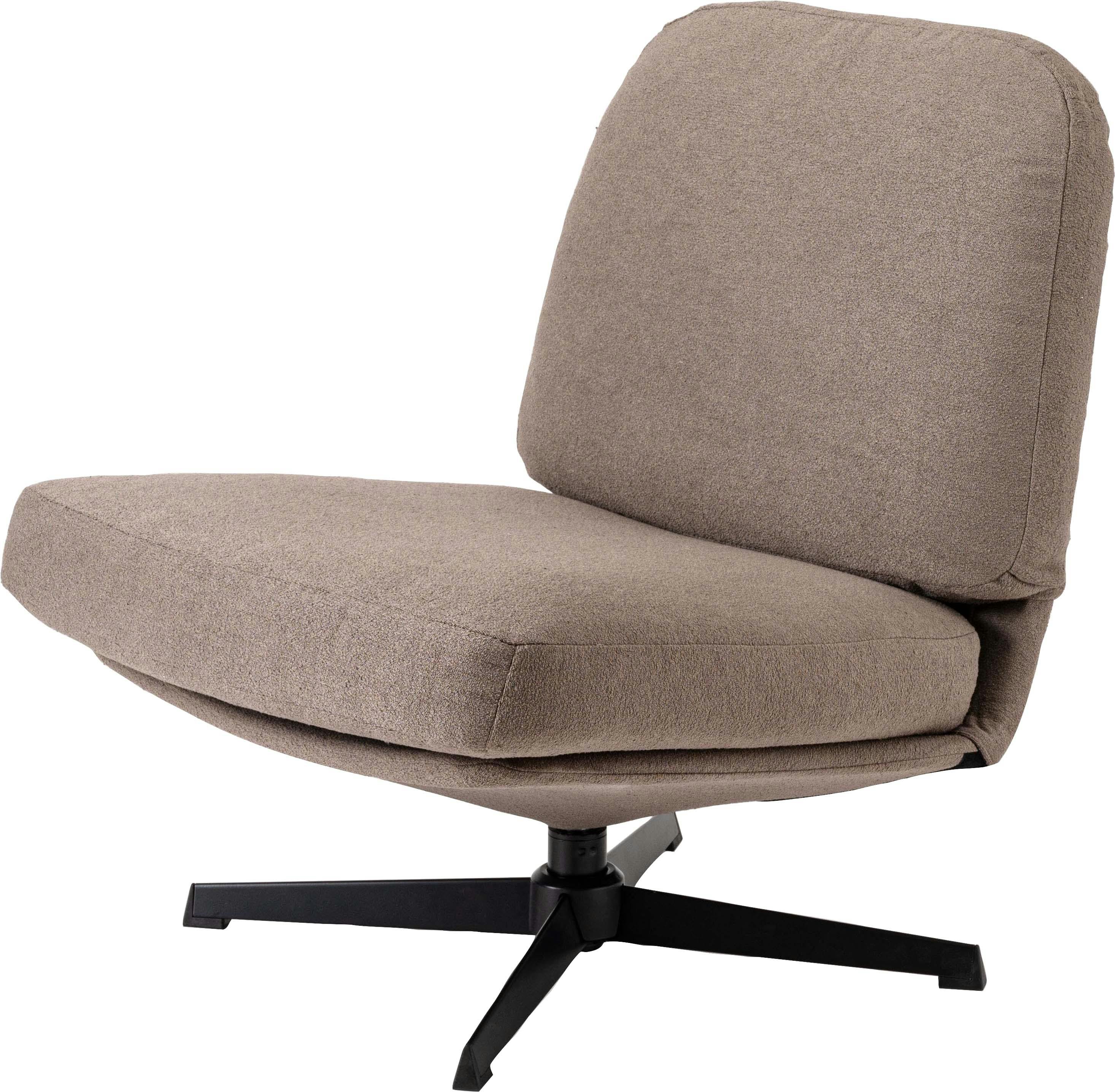 ラウンジチェア　／色：グレージュ　／　幅64×奥行82×高さ75×座面高38cm　組立式 【送料込み】