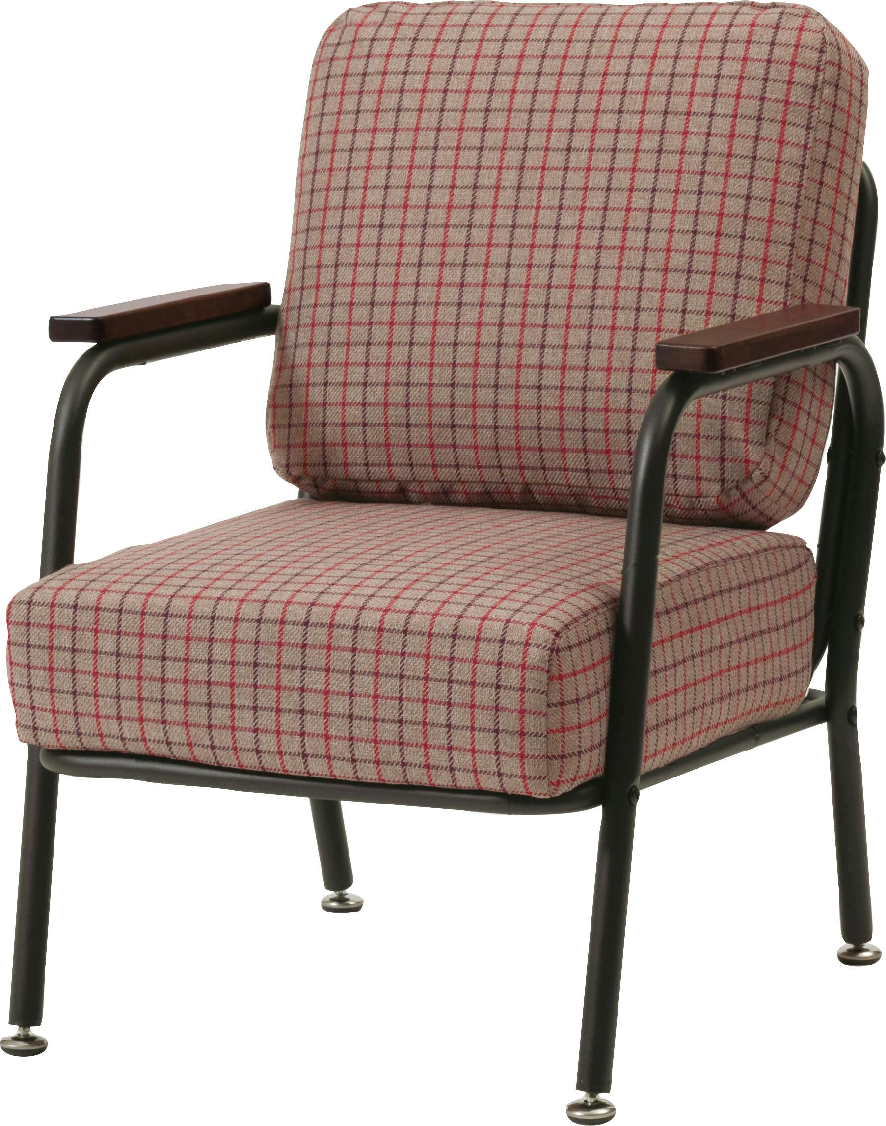 ソファ 1人掛　／色：グレー　／　幅55×奥行63×高さ75×座面高38cm　組立式 【送料込み】