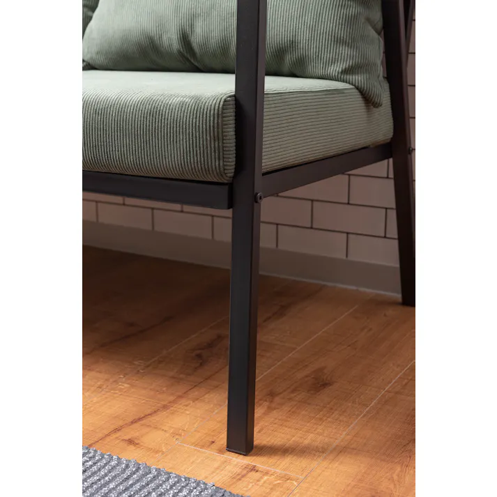 ソファ2P /色:グリーン / 幅115.5×奥行71×高さ88×座面高44.5cm 組立式 【送料込み】