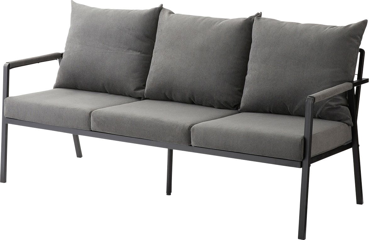 ソファ3P　／色：グレー　／　幅170.5×奥行71×高さ88×座面高44.5cm　組立式 【送料込み】