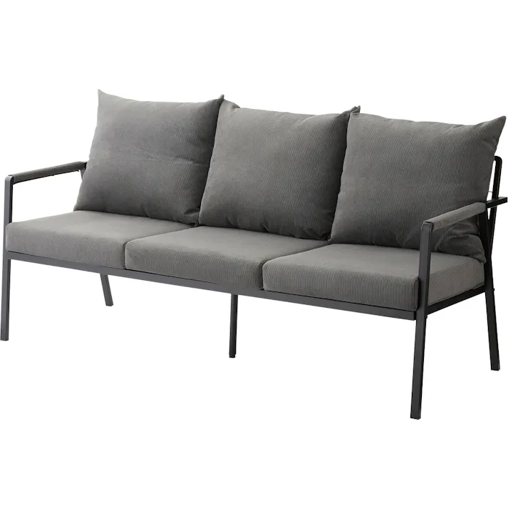 ソファ3P /色:グレー / 幅170.5×奥行71×高さ88×座面高44.5cm 組立式 【送料込み】