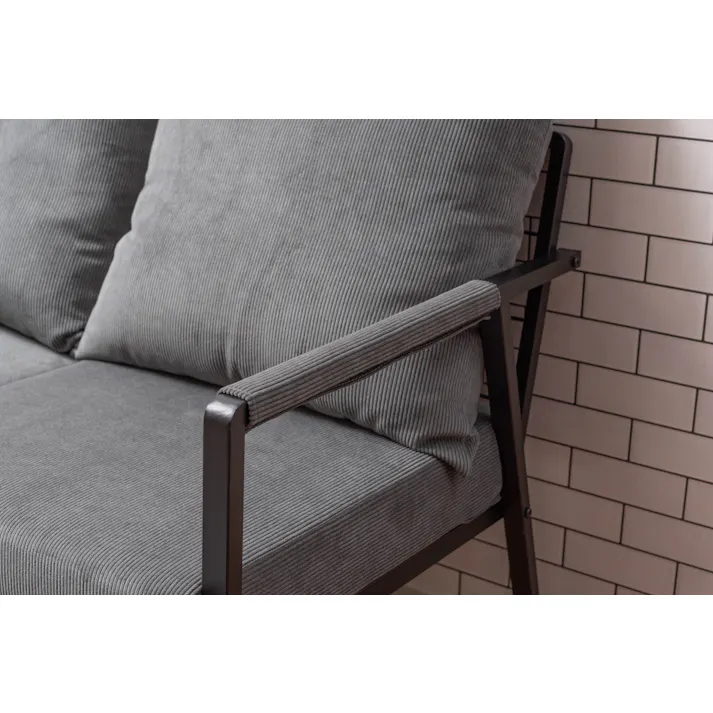 ソファ3P /色:グレー / 幅170.5×奥行71×高さ88×座面高44.5cm 組立式 【送料込み】