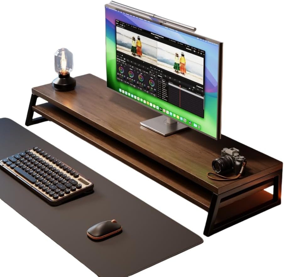 モニター台 卓上収納 荷重20kg 整理整頓 組立式 密度板です 耐 様々なサイズから選べまデスク収納ラック 50/70/100×20cm 高さ9-15cm 4色展開