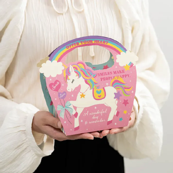 ヘッズ ギフトボックス W203×D90×H180mm ピンク 10枚 ファンシードリーム バッグ型 HEADS FCD-GB1