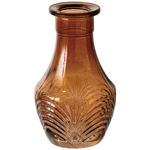 ヘッズ  花瓶 直径80(50)×H135mm ブラウン 9個 スタンディングガラスフラワーベース HEADS GLS-FB21