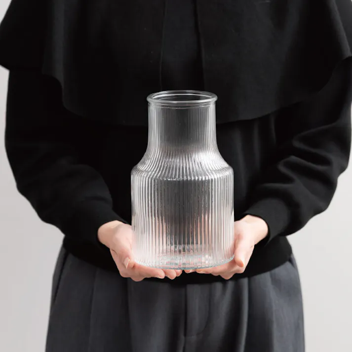 ヘッズ 花瓶 直径125(83)×H200mm クリア 4個 スタンディングガラスフラワーベース HEADS GLS-FB22