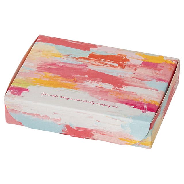 ヘッズ  ギフトボックス W140×D100×H30mm ピンク 20枚 オイルペインティング ワイド型 XS HEADS OPT-GXSW