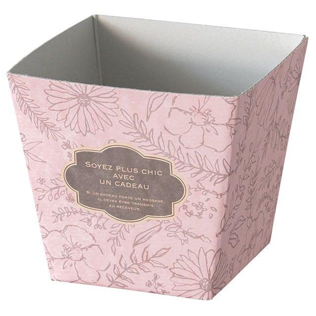 ヘッズ 日本製 トレイ・カゴ W90(65)×D90(65)×H85mm ピンク 10枚 スイートボタニカルペーパートレイ HEADS SBO-GT1