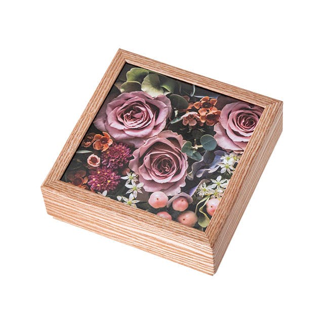 ヘッズ  ギフトボックス W140×D140×H50mm ピンク 6個 フォトプリントボックス フラワー HEADS PPF-HBS