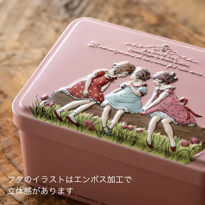 ヘッズ ギフト缶 W125×D91×H62mm ピンク 10個 チャリティーキッズ ガールズ HEADS CHRK-CAN2