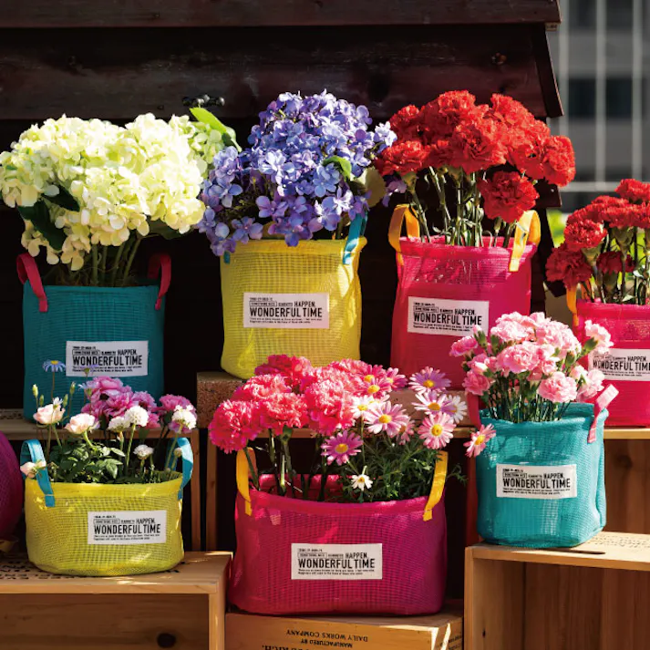 ヘッズ トレイ・カゴ 直径180×H180mm ターコイズブルー 6個 メッシュラウンドバスケットL HEADS MES-RLB6