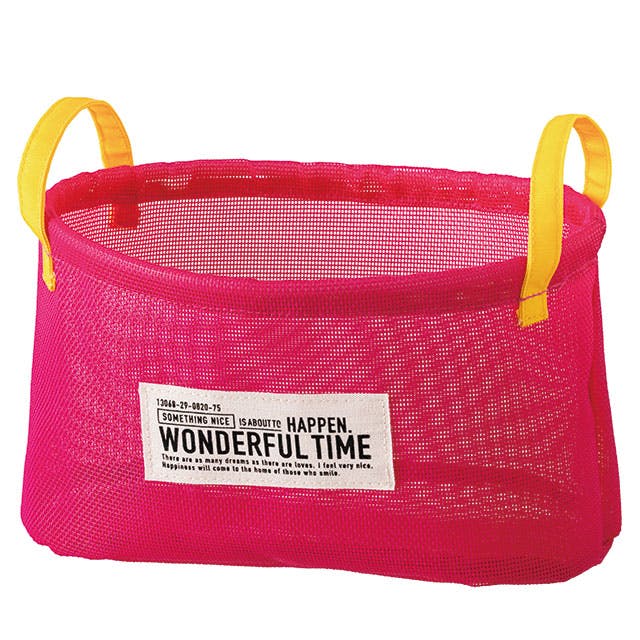 ヘッズ  トレイ・カゴ W270×D130×H150mm ヴィヴィッドピンク 4個 メッシュオーバルバスケットM HEADS MES-OMB1