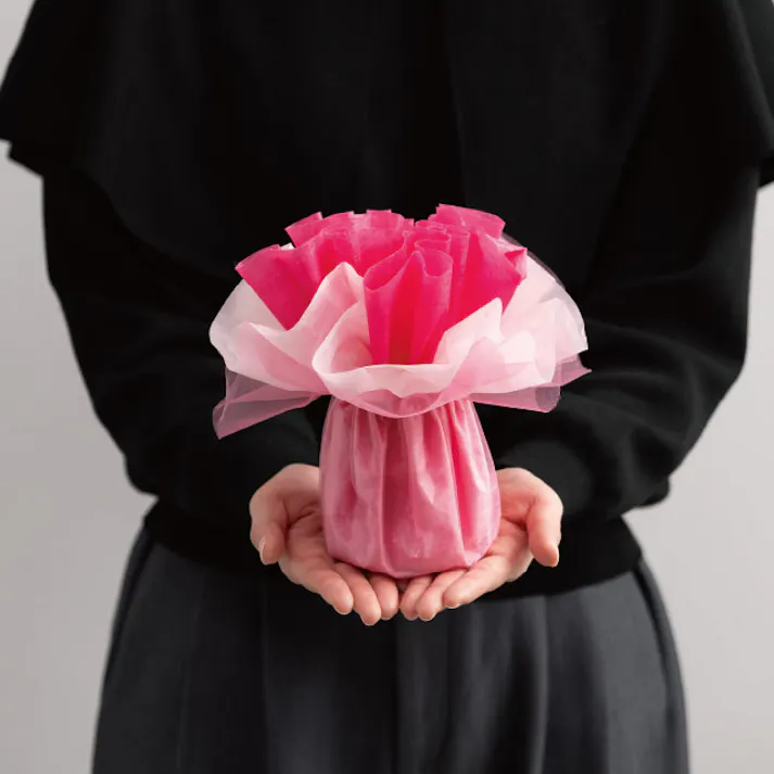 ヘッズ ラッピング袋 W240×D240×H170mm マゼンタ 10枚 フロットンスタンディングブーケラッピングS HEADS FSD-WS6