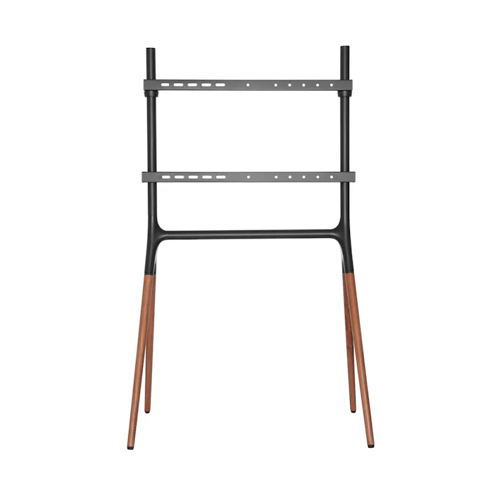 テレビスタンド /色:ブラック / 幅82×奥行53×高さ138cm / テレビスタンド テレビ台 TVスタンド TV台 イーゼルタイプ ハイタイプ おしゃれ 自立式 天然木 組立式 【送料込み】