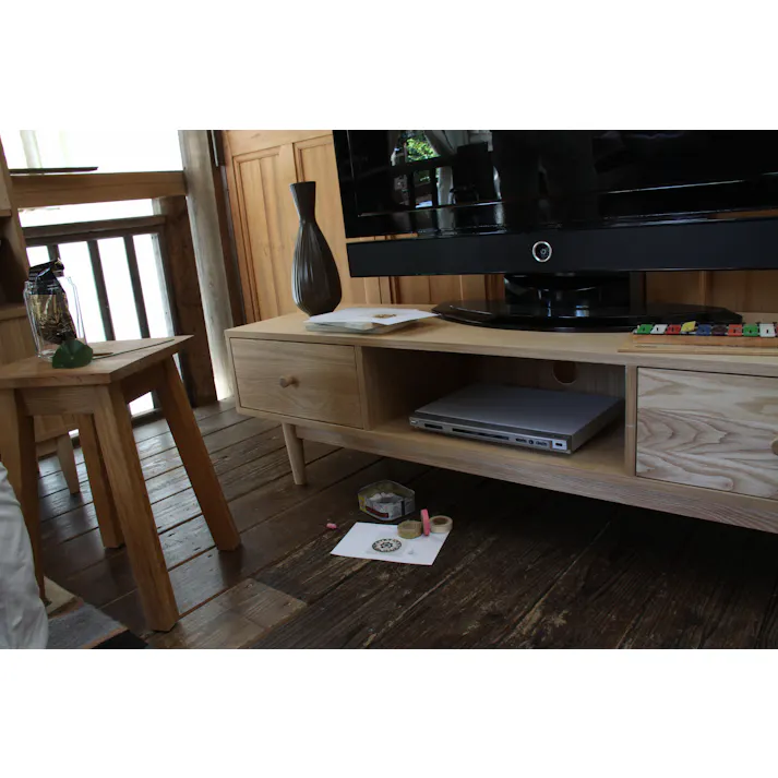 ヘンリー TVボード180 /色:ナチュラル / 幅180×奥行40×高さ40cm / テレビ台 TVスタンド TV台 ロータイプ おしゃれ 天然木 AVボード 組立式 【送料込み】