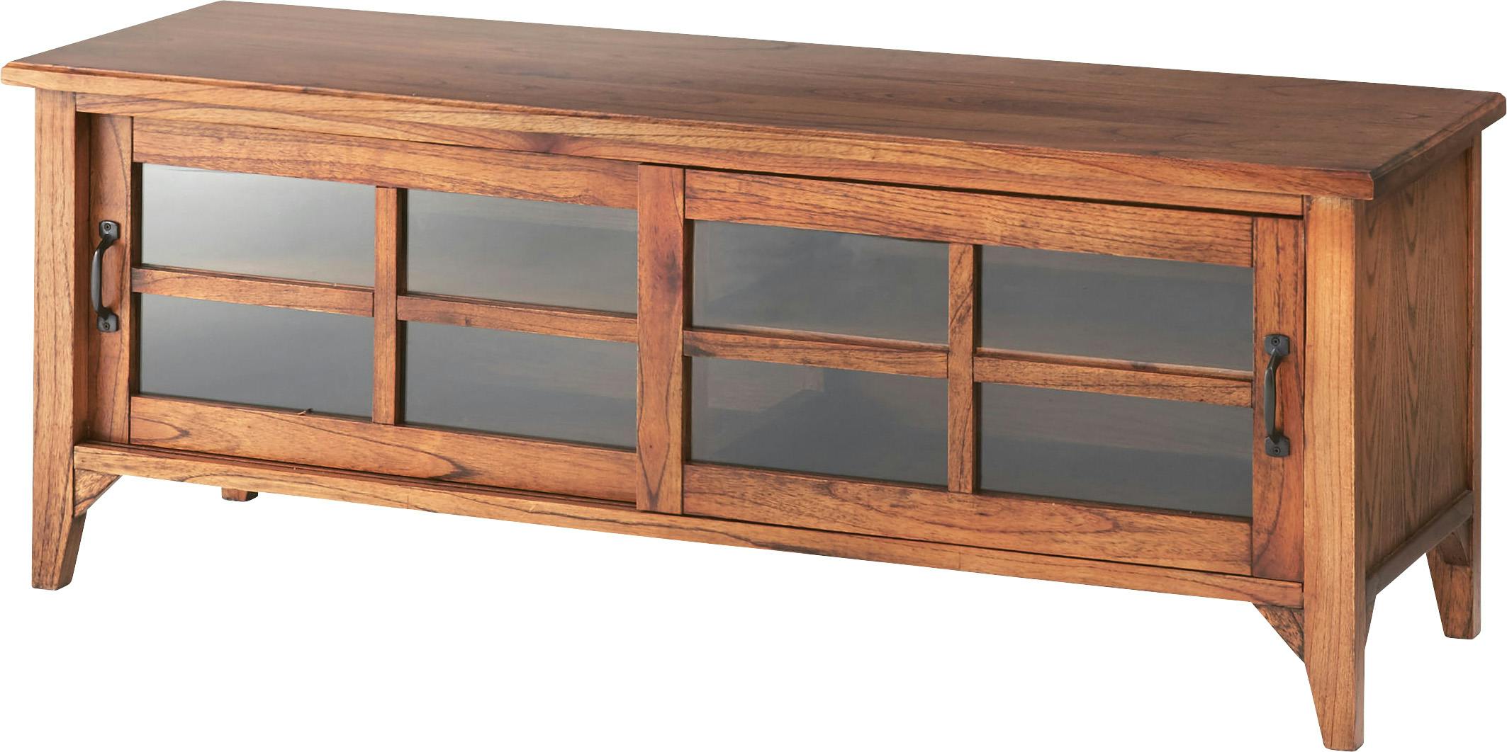 ティンバー ローボード　／色：ブラウン　／　幅120×奥行40×高さ45cm　／　テレビ台 TVスタンド TV台 ロータイプ おしゃれ 天然木 AVボード　完成品 【送料込み】