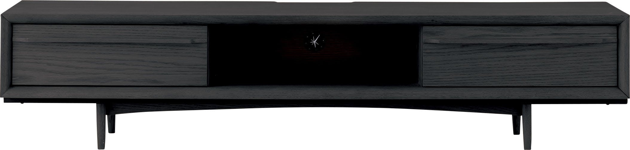 ティモ TVボード150　／色：ブラック　／　幅150×奥行41×高さ33cm　／　テレビ台 TVスタンド TV台 ロータイプ おしゃれ 天然木 AVボード　組立式 【送料込み】