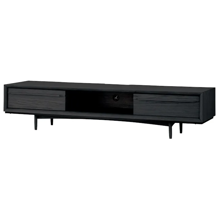 ティモ TVボード150 /色:ブラック / 幅150×奥行41×高さ33cm / テレビ台 TVスタンド TV台 ロータイプ おしゃれ 天然木 AVボード 組立式 【送料込み】