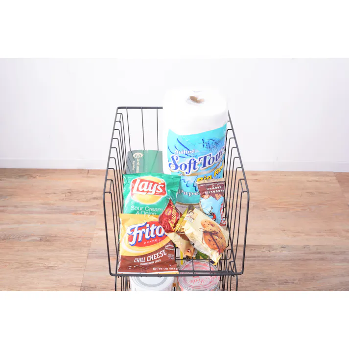 スタッキングワゴン4D /色:ブラック / 幅26.5×奥行37.5×高さ95cm / 組立式 【送料込み】