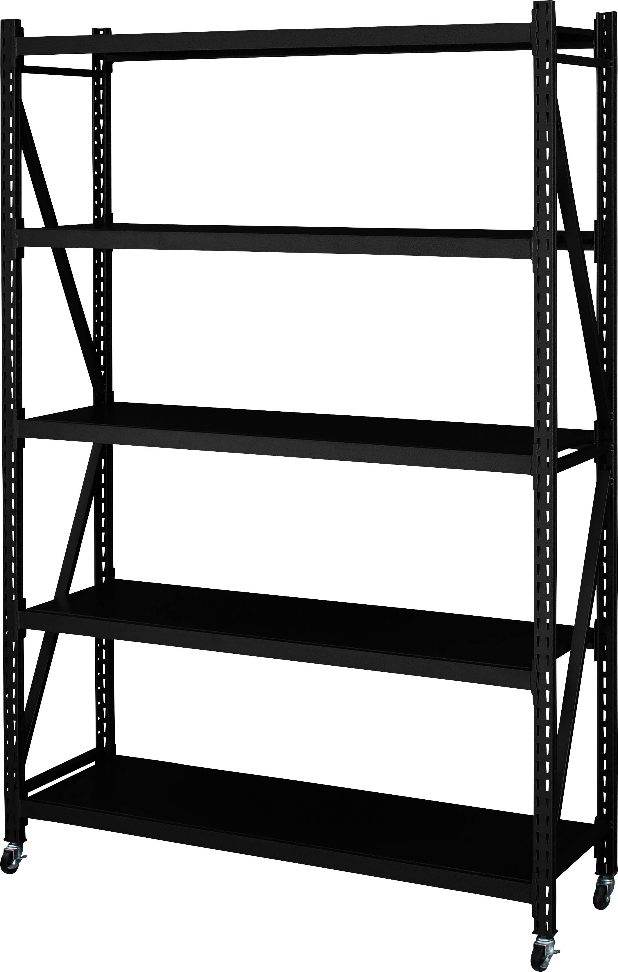 ラルド ボルトレスラック4D　／色：ブラック　／　幅129×奥行40.5×高さ188.5cm　／　　組立式 【送料込み】