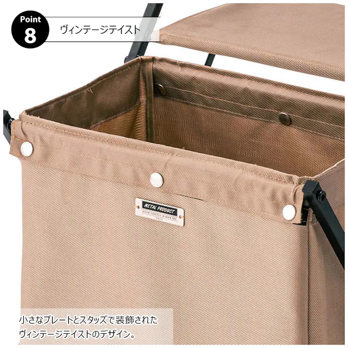 フォールディングマガジンラック /色:ベージュ / 幅42×奥行57×高さ77.5cm / 折りたたみ ソファサイド ベッドサイド サイドテーブル ナイトテーブル 収納 収納ボックス 組立式 【送料込み】