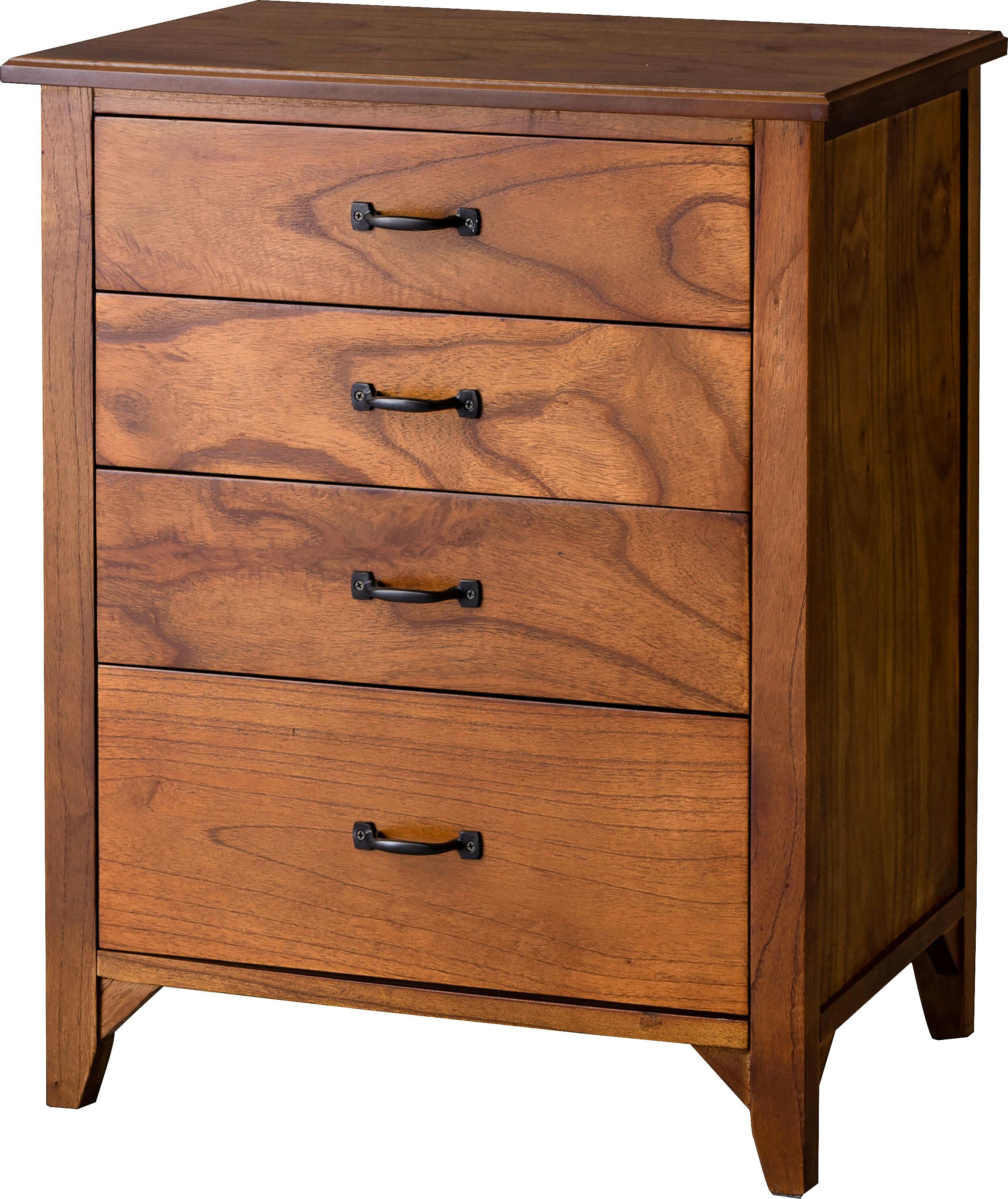 ティンバー ミニチェスト　／色：ブラウン　／　幅60×奥行40×高さ75cm　／　チェスト ミニチェスト 棚 ミンディ材 天然木 アンティーク スリム 省スペース 小さめ 黒アイアン ブラウン 収納 引き出し付き おしゃれ 模様替え 　完成品 【送料込み】