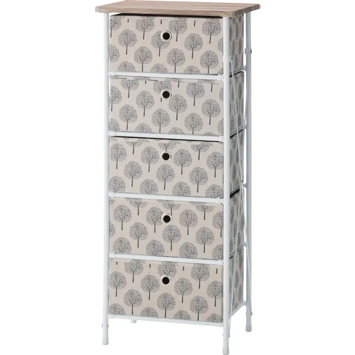 簡単組立チェスト5D /色:ベージュ / 幅40×奥行30×高さ93cm / 組立式 【送料込み】