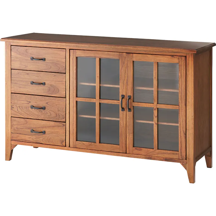 ティンバー キャビネット /色:ブラウン / 幅120×奥行40×高さ75cm / 完成品 【送料込み】