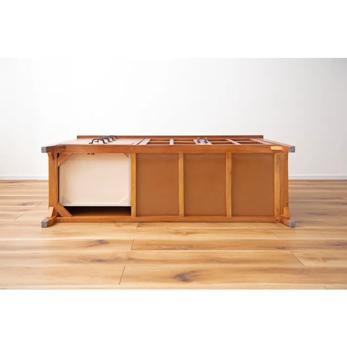 ティンバー キャビネット /色:ブラウン / 幅120×奥行40×高さ75cm / 完成品 【送料込み】