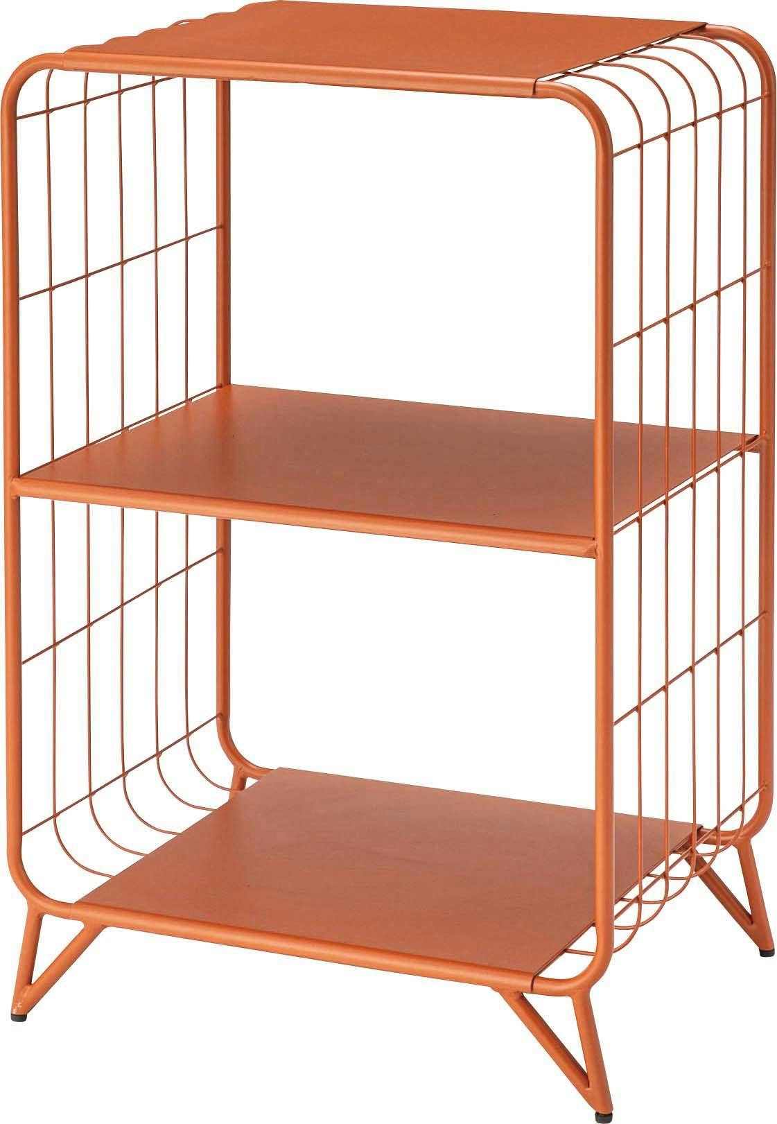 シェルフ ／色：オレンジ ／ 幅47.5×奥行36.5×高さ73cm ／ 完成品