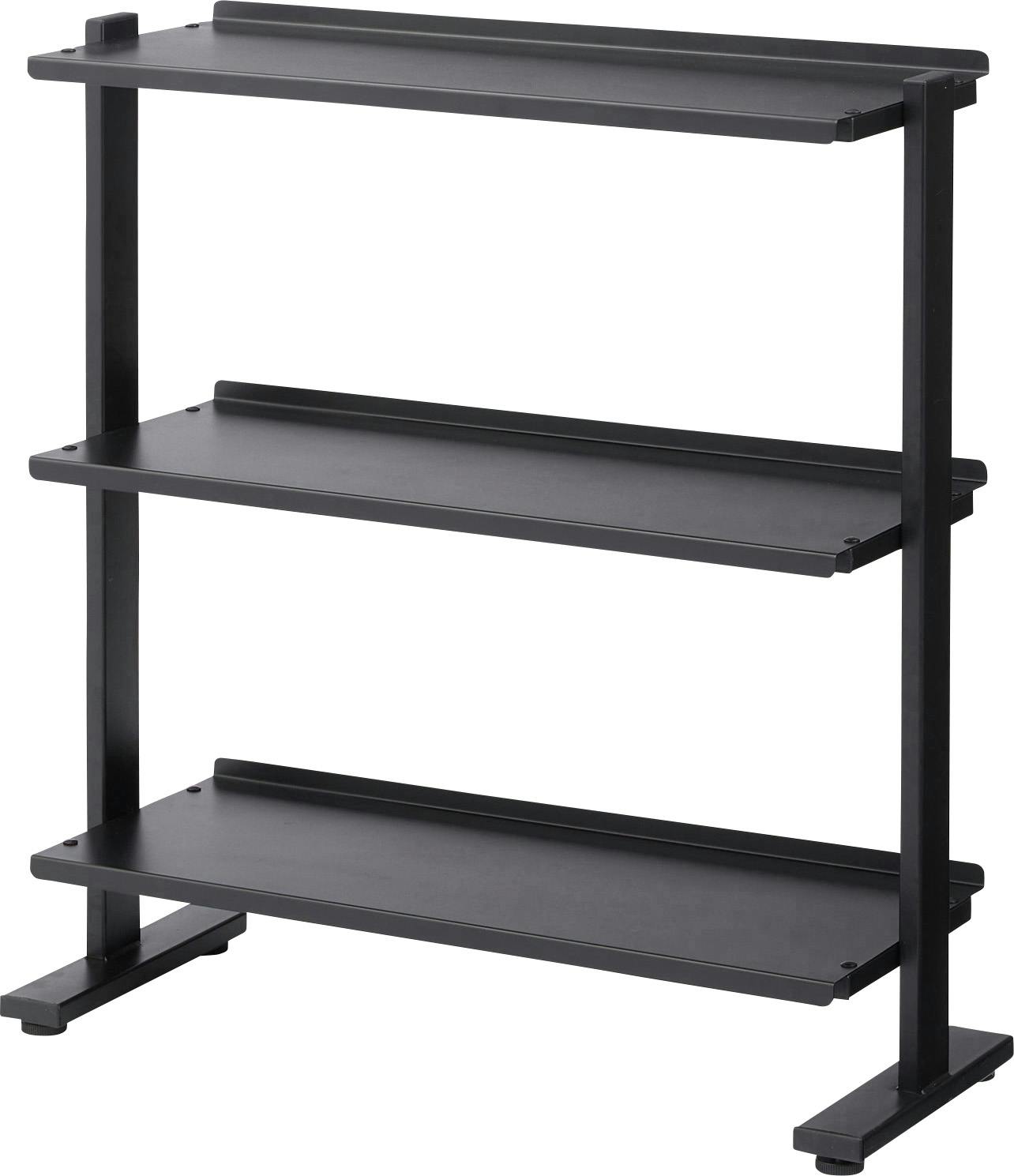 2WAYラック3D　／色：ブラック　／　幅80.5×奥行31×高さ85.5/91cm　／　ラック 3段 シェルフ 棚 収納棚 オープンラック 本棚 斜め 店舗ディスプレイ 什器 スチール シンプル 黒 ブラック 白 ホワイト ブラウン　組立式 【送料込み】