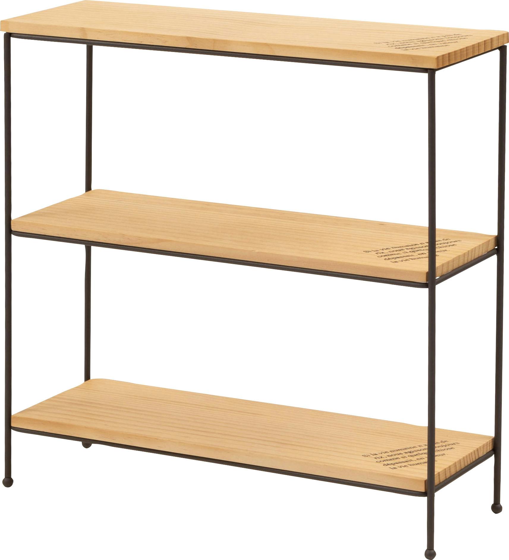 オープンラック　／色：ブラウン　／　幅40×奥行14×高さ40cm　／　　完成品 【送料込み】