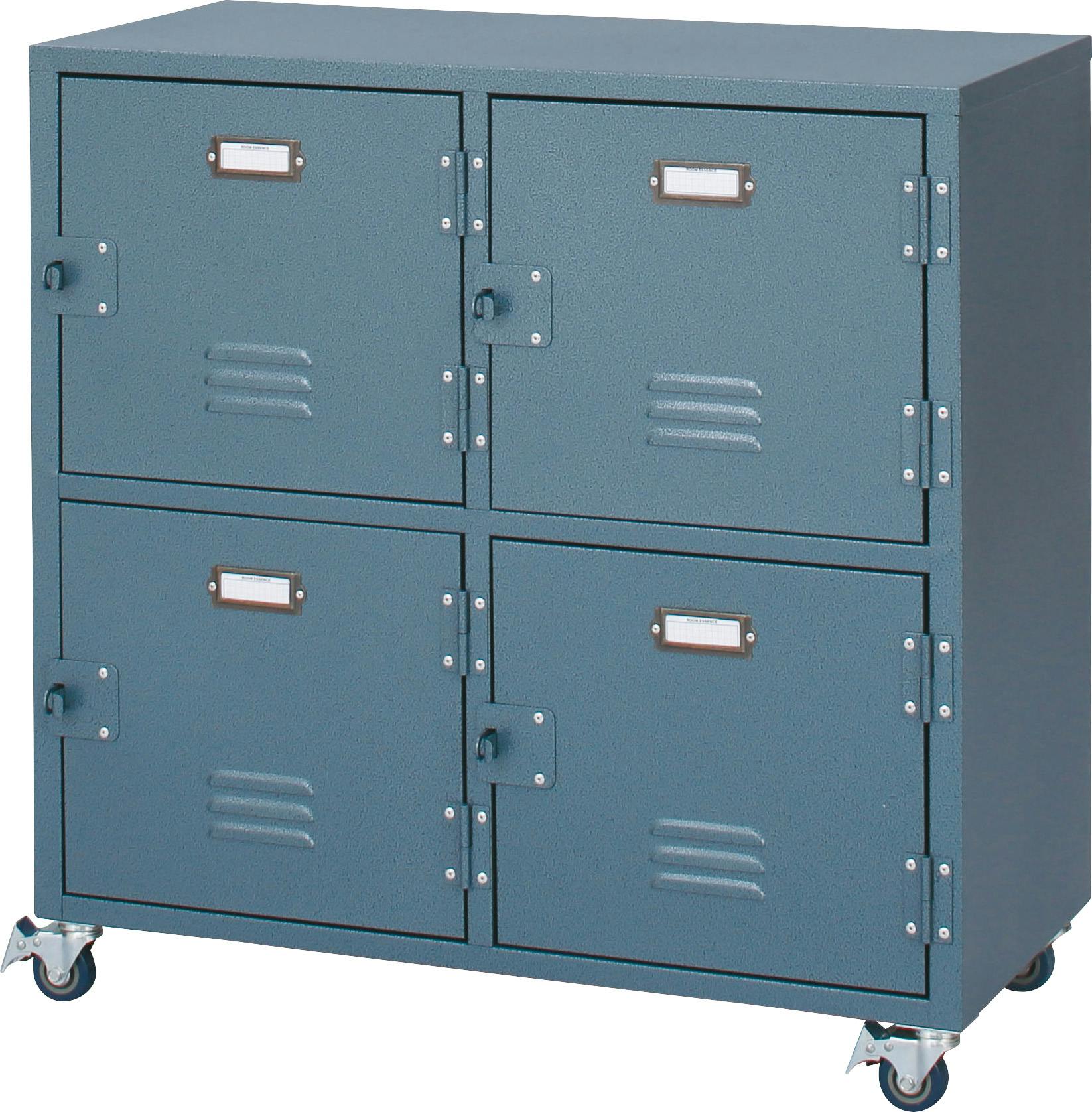 ラルド チェスト4D　／色：グリーン　／　幅75×奥行37×高さ75cm　／　　組立式 【送料込み】