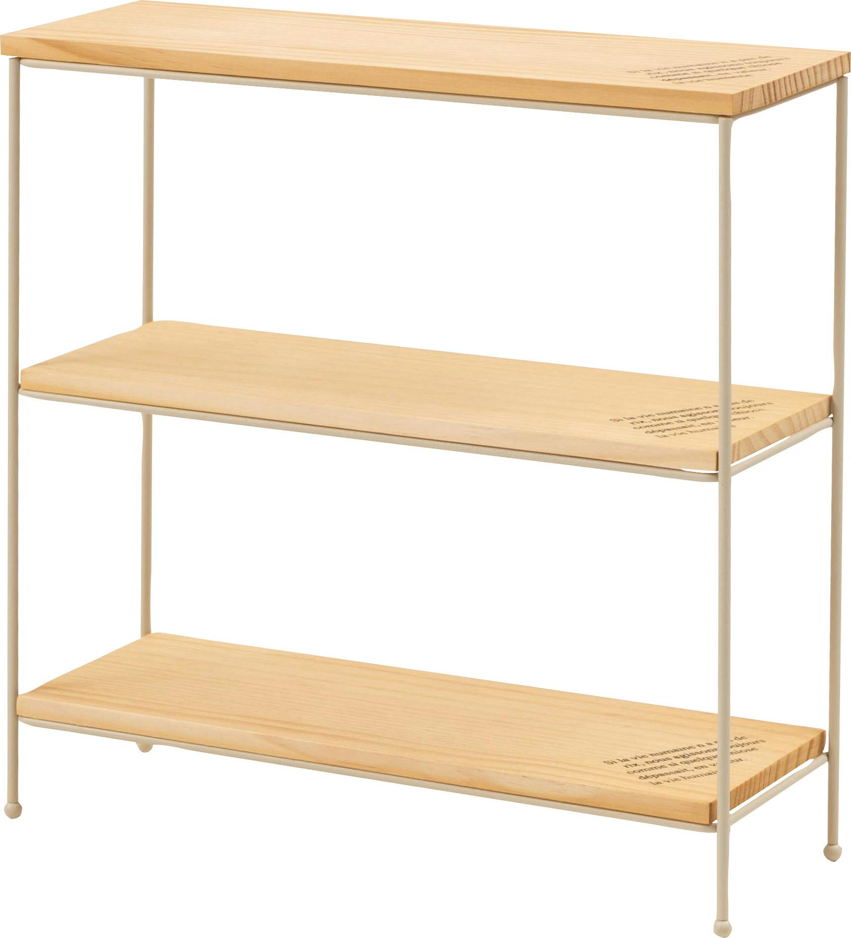 オープンラック　／色：アイボリー　／　幅40×奥行14×高さ40cm　／　　完成品 【送料込み】