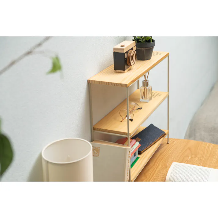 オープンラック /色:アイボリー / 幅40×奥行14×高さ40cm / 完成品 【送料込み】