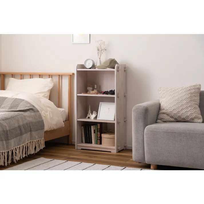 シェルフ3D /色:ホワイト / 幅56×奥行27×高さ95cm / 組立式 【送料込み】